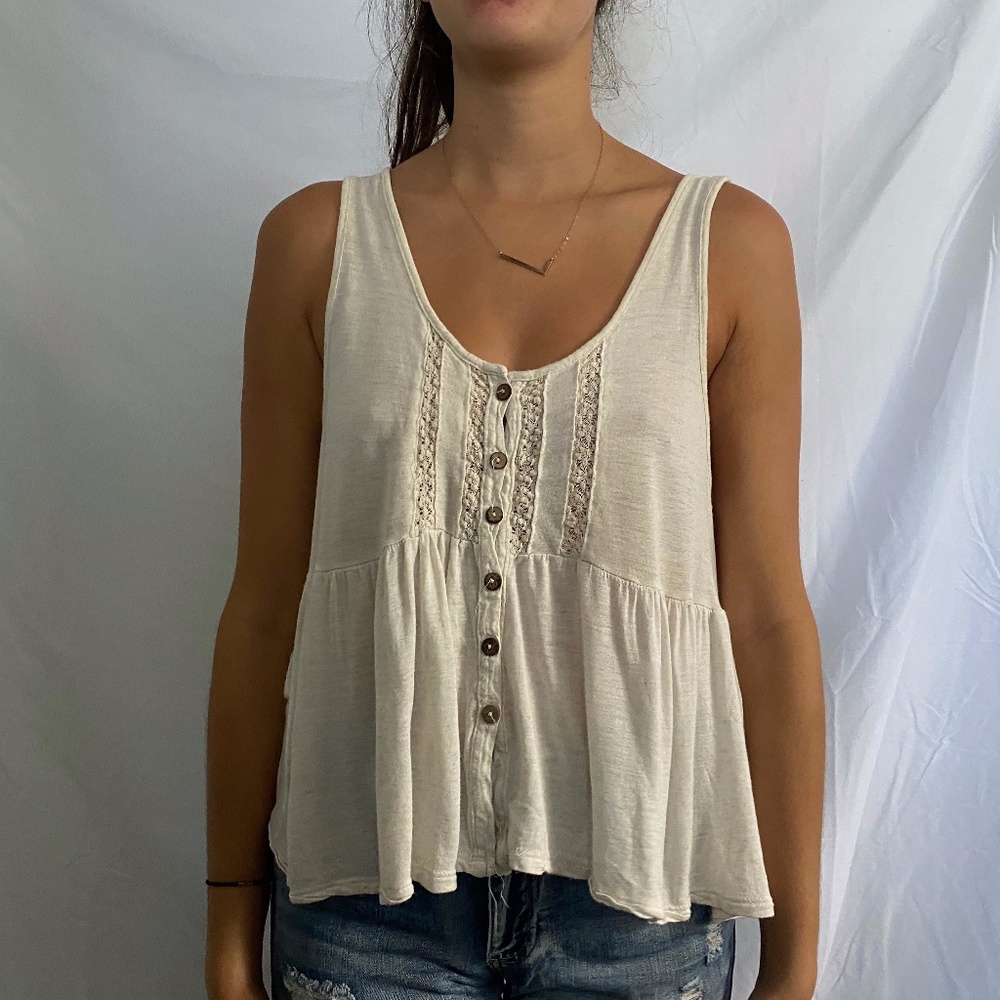 Cream tank-top